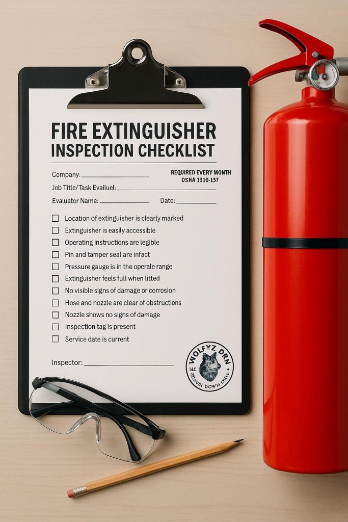 Fire Extinguisher Inspection Checklist for Narela Delhi